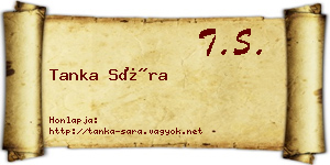 Tanka Sára névjegykártya