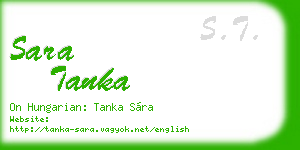 sara tanka business card