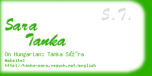 sara tanka business card